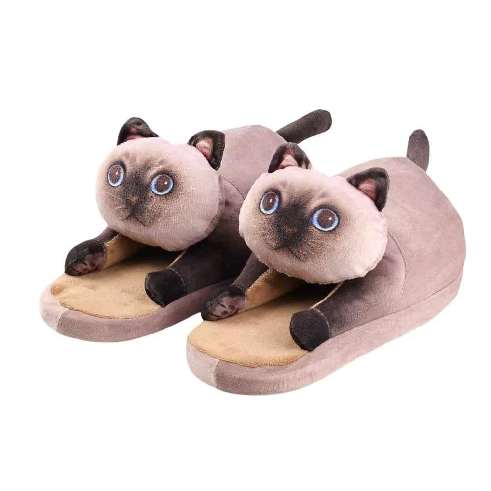 Pantuflas con forma de gato