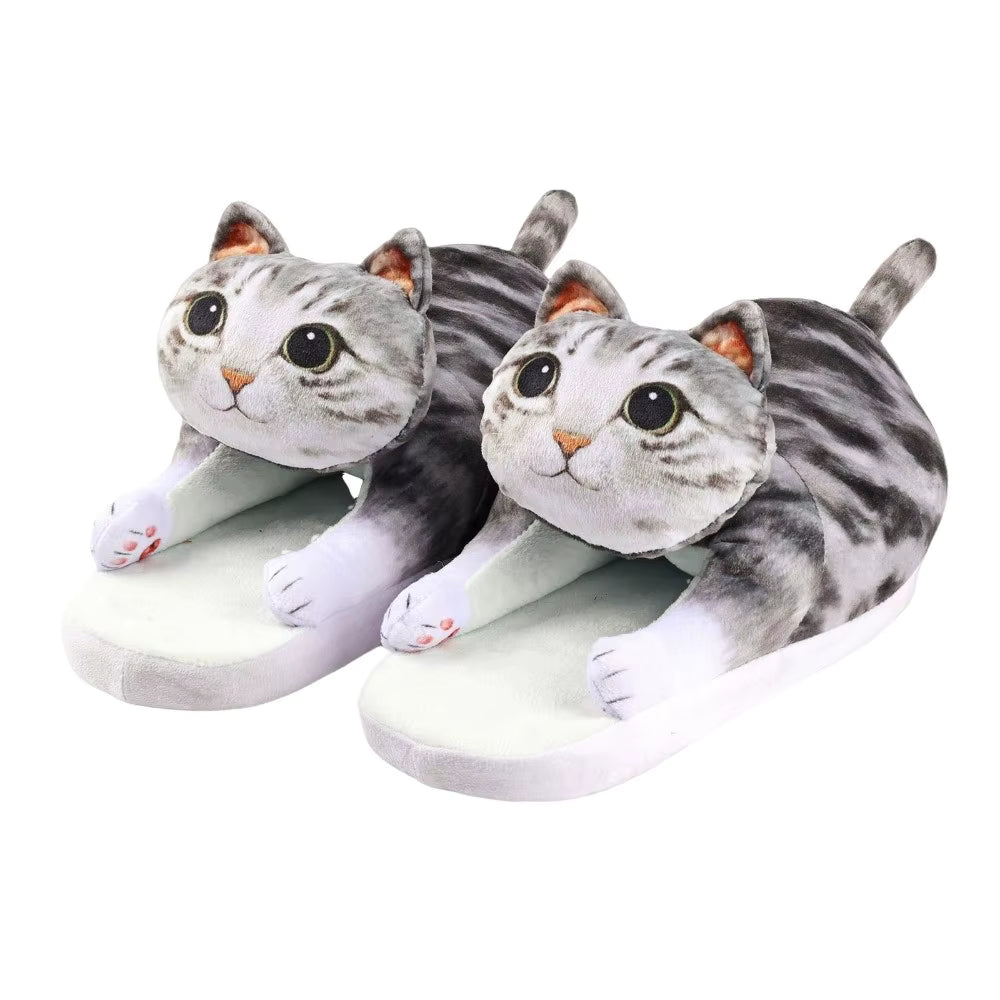 Pantuflas con forma de gato