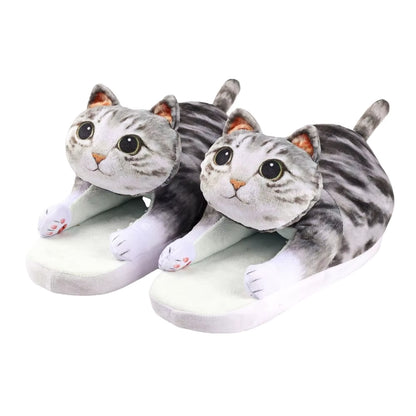 Pantuflas con forma de gato