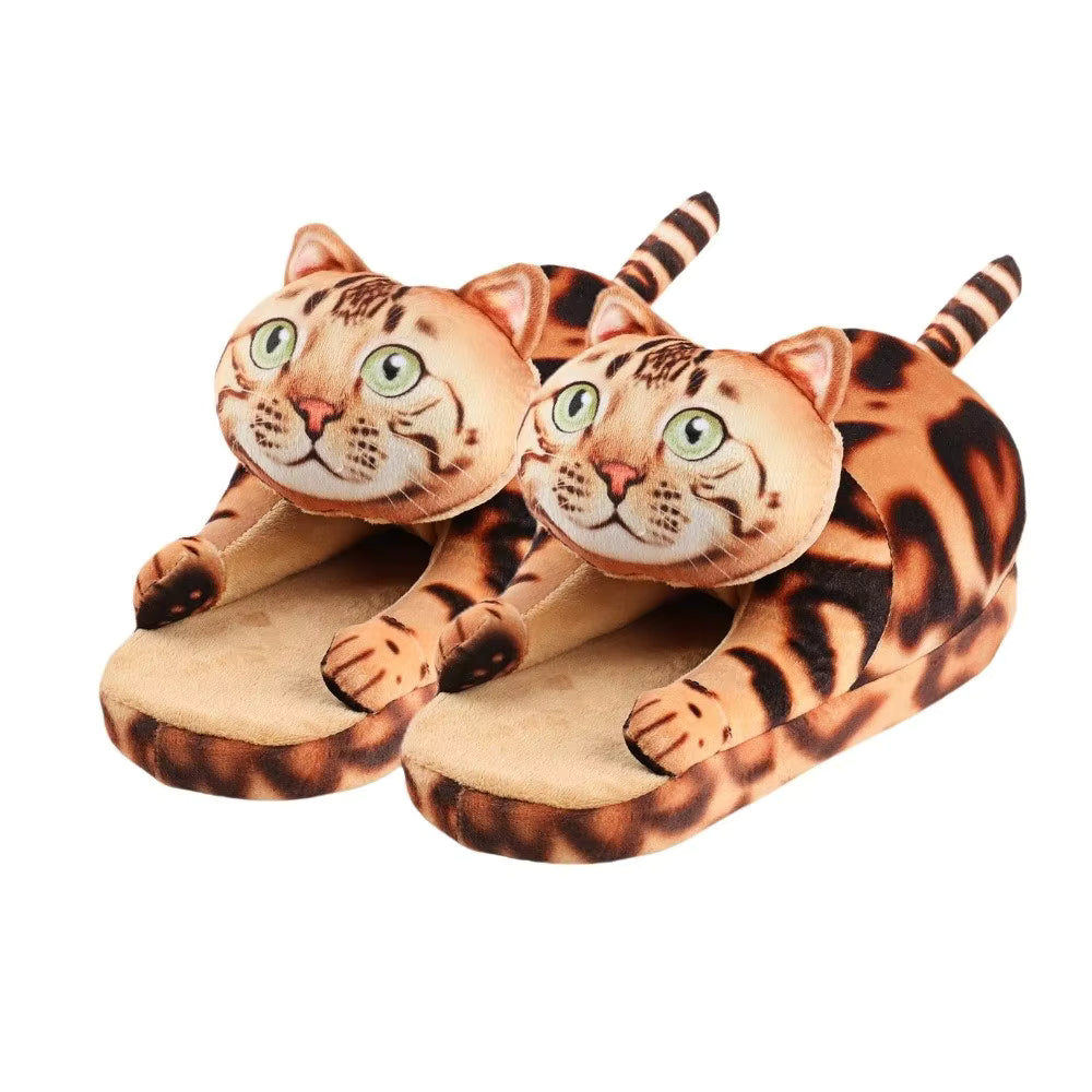 Pantuflas con forma de gato