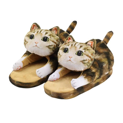 Pantuflas con forma de gato