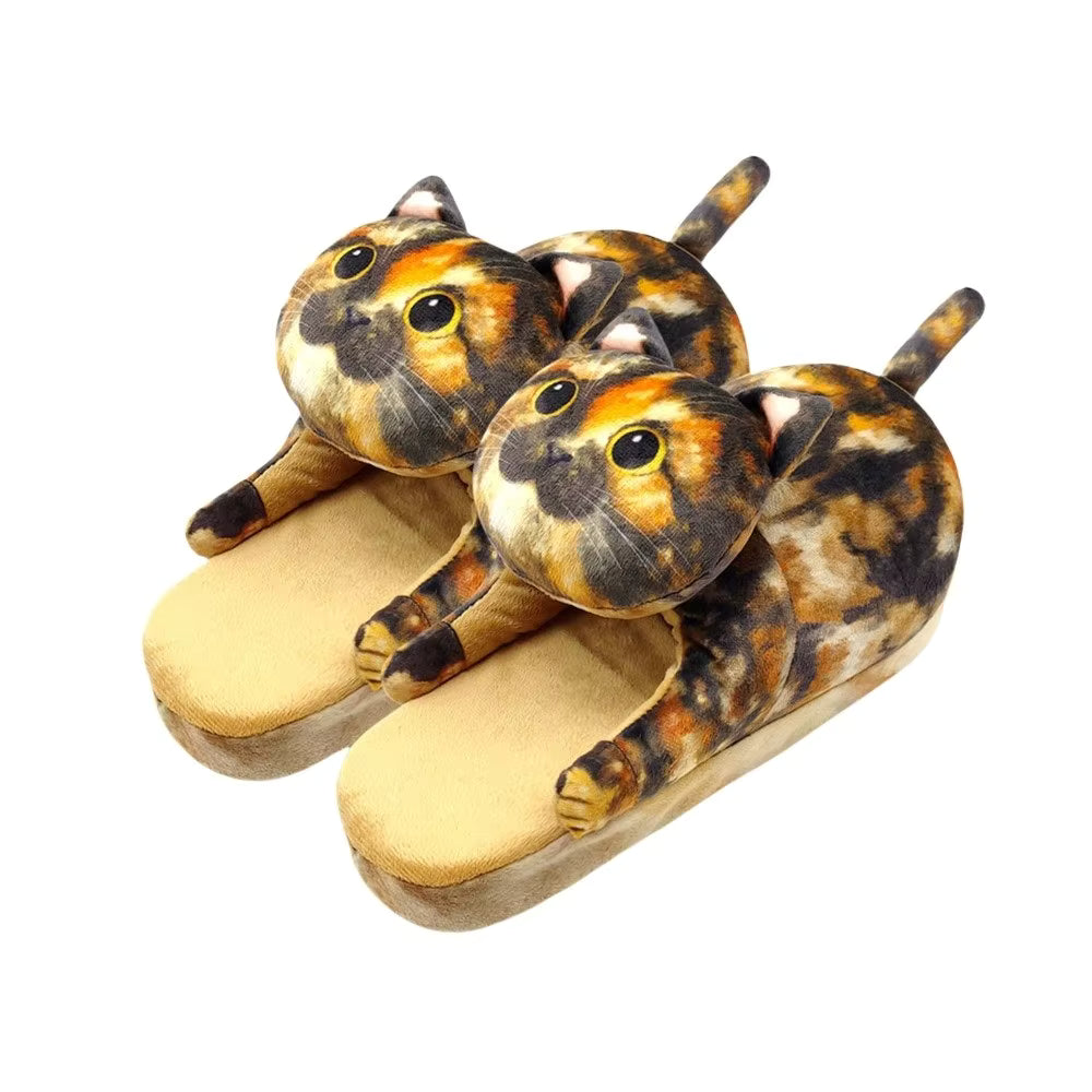 Pantuflas con forma de gato