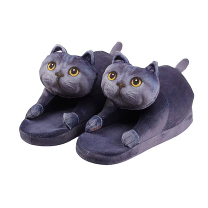 Pantuflas con forma de gato